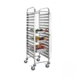 Gatto 15 Tier Gastronorm Tray-Stainless Steel Trolley