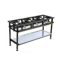 Boiling Table Gas - Commercial - 3 Burner Straight