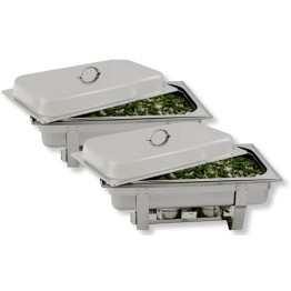 [Discontinued] Chafing Dish Rectangular - Polished - Twin Pack