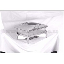 Chafing Dish Induction - Rectangular With Glass Lid - 9Lt
