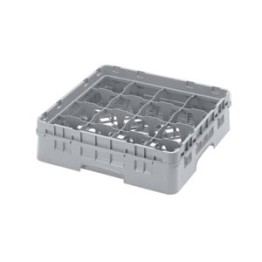 16 Compartment Glassrack 50cm X 50cm Grey - 14.3cm H