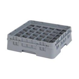 36 Compartment Glassrack 50cm X 50cm Grey - 14.3cm H