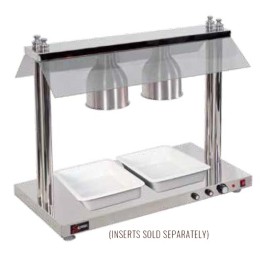 Heated Food Display Station Salvadore - 2 Light - With Heated Ba