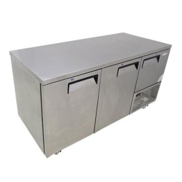 Underbar Fridge 1700mm - 2 1/2 Door Fridge Star - Swing Solid S/Steel Drs c/w Castors