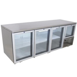 Underbar Fridge 2300mm - 3 1/2 Door Fridge Star - Swing Glass Drs c/w Castors