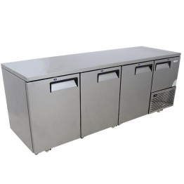 Underbar Fridge 2300mm - 3 1/2 Door Fridge Star - Swing Solid S/Steel Drs c/w Castors