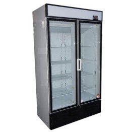 Upright Freezer Double Glass Door Fridge Star 645L 1105mm Wide