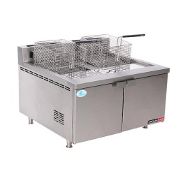 Fish Fryer Anvil - Double Pan - Gas - 2 X 5L