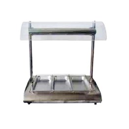 Display Works Table Model Curved Shape 3 Div Bn Marie Cw O/H Gla