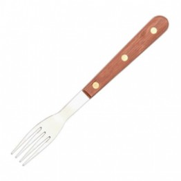 Steak Fork Deluxe - Wooden Handle. Min Order Qty=12