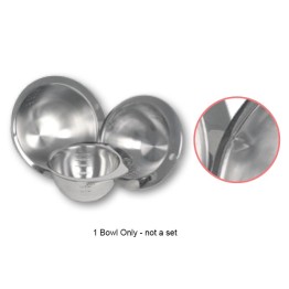 Measuring Bowl Stainless Steel Notched Round - 1200Ml.