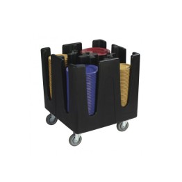 [Discontinued] Optimiser Dish Dolly (Small) - 4 Division - Black