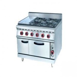Gatto 700 Range - 4 Burner & Side Grill U/C Smaller Standard Gas