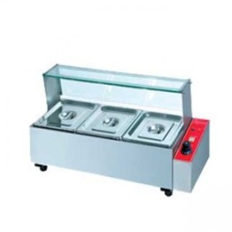 Gatto Table Model Bain Marie C/W Sneezeguard - Includes 3 X 1/2 