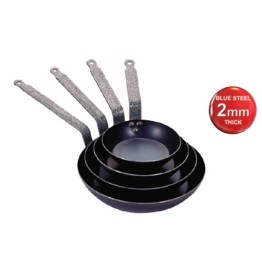 [Discontinued] Pan Blue Steel - Fry - Heavy Duty - 450mm
