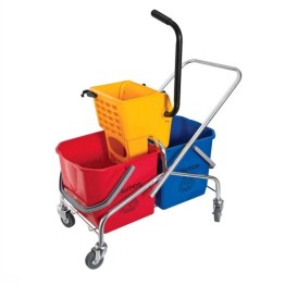Plastic Double Bucket And Wringer - 2 X 25Lt