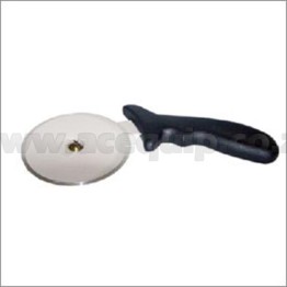 Pizza Cutter - Black Plastic Handle - 100mm.