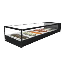 Cold Food Bar - Salvadore 6 Insert - Black (Square)