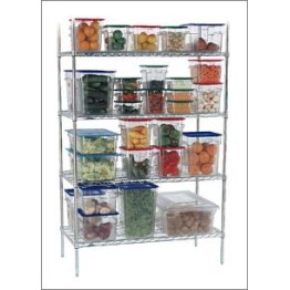 Shelving Unit Chromed - 4 Tier - 905 X 455 X 1830mm