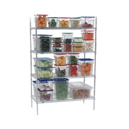 Shelving Unit Chromed - 4 Tier - 1200 X 455 X 1830mm