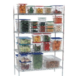 Shelving Unit Chromed - 4 Tier - 1510 X 455 X 1830mm