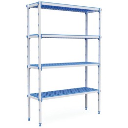 Aluminium And Plastic Shelving Unit - 935 X 555 X 1750mm