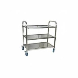 Tea Trolley S/Steel Global - 3 Shelf - 910 X 850 X 540mm