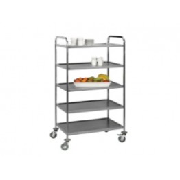Tea Trolley S/Steel Global - 5 Shelf - 1540 X 850 X 540mm