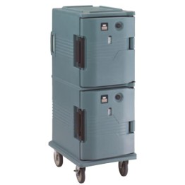 Upc Electric Heated Front Loader 800 Series Slate Blue - Two Cabinet With Wheels - 220V
