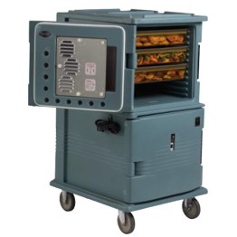 Upc Electric Heated Front Loader 1600 Series Slate Blue - Two Cabinet With Wheels - 220V