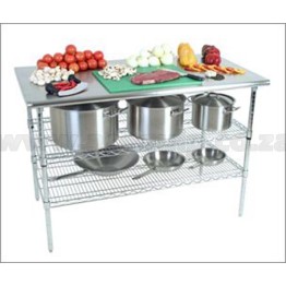 Work Table S/Steel - 2 Tier - Plain Top - 1300 X 690 X 870mm