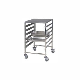 [Discontinued] Working Table S/Steel - Mobile - 6 Tier 595 X 670