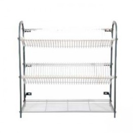 Gatto 800 Wall Mount Crockery Rack 3 Tier 76 Plates + Cup Rack