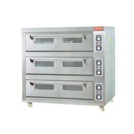Gatto Deck Oven Heavy Duty With Steam 3 Tray Triple Deck